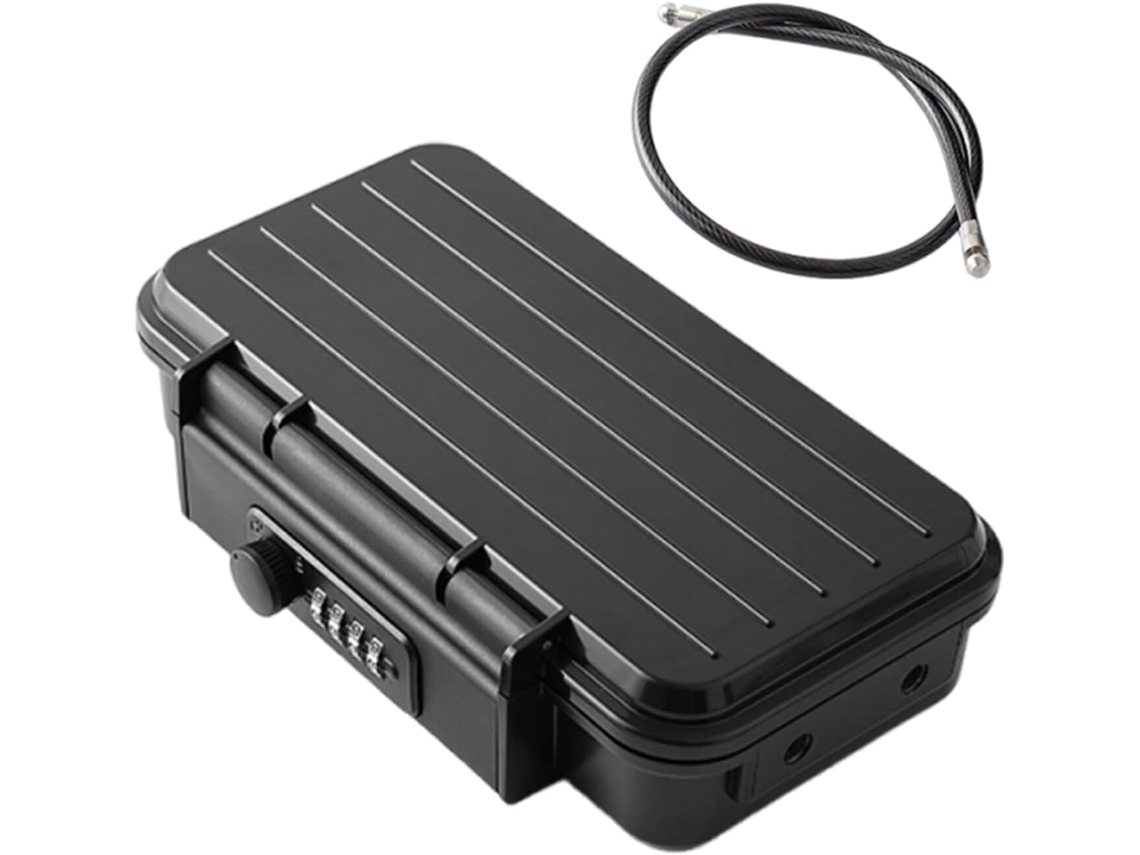 Caja Fuerte Portátil Con Cerradura De Combinación Segura E Impermeable, Caja De Seguridad Compacta
