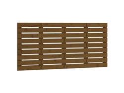 Maison Exclusive - Cabecero Cama Pared Madera Maciza Pino Marrón Miel 126x3x63 Cm