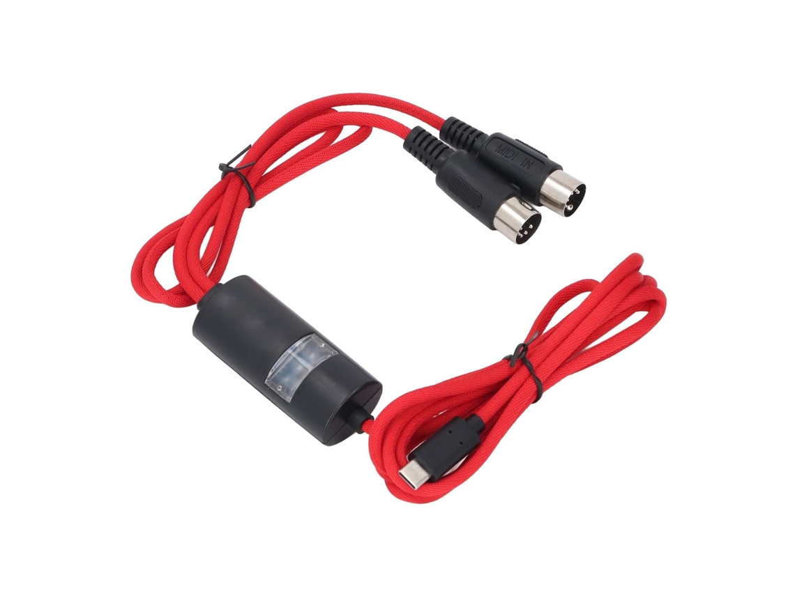 Cable Usb Tipo C A Midi, 1,5 M, Adaptador De Interfaz Usb De 5 Pines Plug And Play.