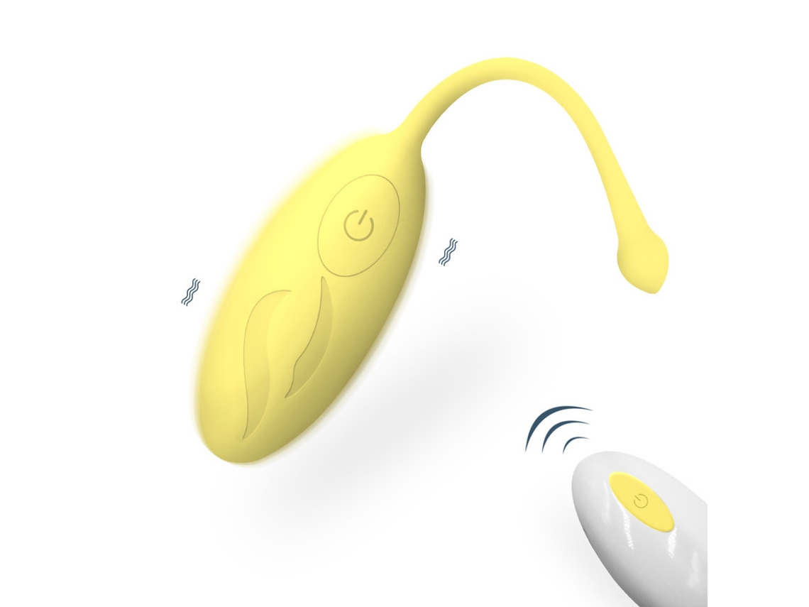 Mini vibrador de control remoto, estimulador de clítoris de punto G femenino (Amarillo) YIZHOOD