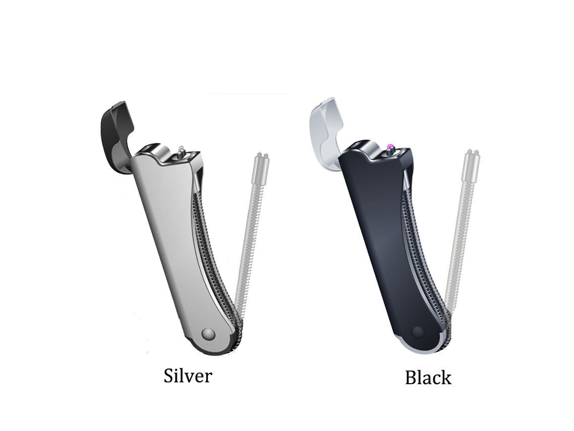 Encendedor Eléctrico Usb Recargable, Sin Llama, Arco Eléctrico, Resistente Al Viento, Carcasa Plegable Y Flexible, Accesorios Para Fumadores.