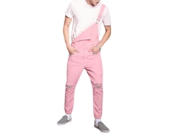 2026-mystdiy Pantalones Vaqueros Enteros Para Hombre De Denim Rosa Con Bolsillos Reales Y Tela Cómoda