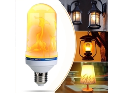 Bombilla Led E27 Con Efecto De Llama Parpadeante 360° Para Decoración Navideña.