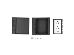 Yncm2026-caja De Salida De Piso Empotrada Impermeable Acero Inoxidable Kit De Socket Plano Con 3 Huecos Y 1 Puerto Usb