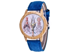 Reloj De Pareja Casual De Cuarzo Con Correa De Jean Simple Pattern Zhoulianfa Azul