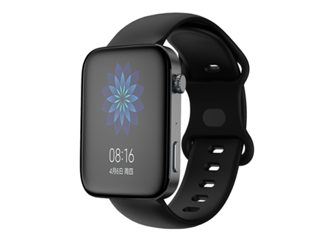 Correa de reloj inteligente para Xiaomi Mi Watch Correa de reloj de silicona de 18 mm con hebilla de mariposa (negro)