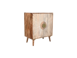 Aparador Madera Mango 2 Puertas Tallado 80x45x97cm