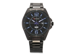 Reloj De Pulsera De Aleación Analógico Dial Redondo Cuarzo Negro Y Azul
