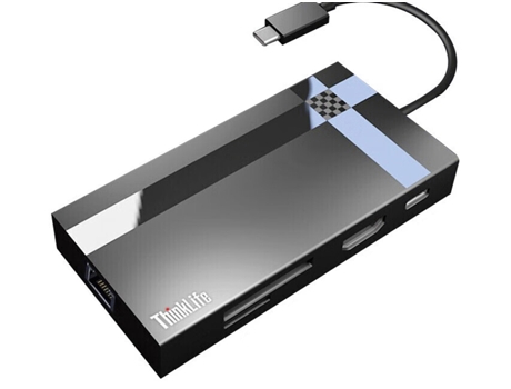 Adaptador THINKPAD 8in1 Lc08 Tipo-C a 3Usb3.0 Rj45 1000Mbps Sd/Tf HDMI Pd para Huawei Mate40/P50 S20