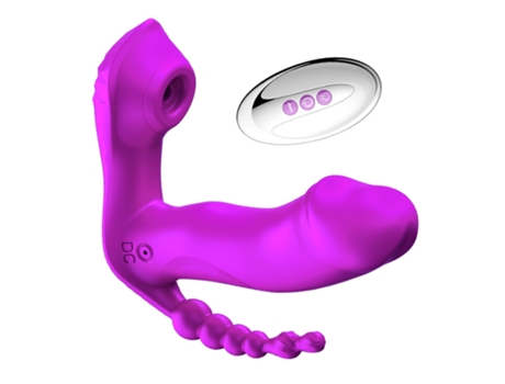 Vibrador de succión portátil de 7 modos, estimulador de clítoris de vagina anal (púrpura) YIZHOOD