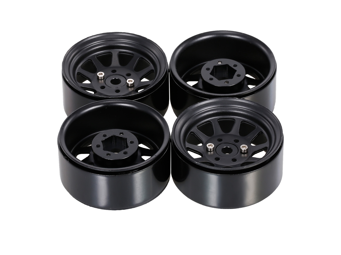 4pcs Llanta De Rueda Beadlock De Metal 1.9in Compatible Con Axial Scx10 Axi03007 90046 Traxxas Trx4 Redcat Gen8 Coche Rc