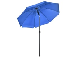 Parasol con ángulo ajustable, protección UV50+, color azul.
