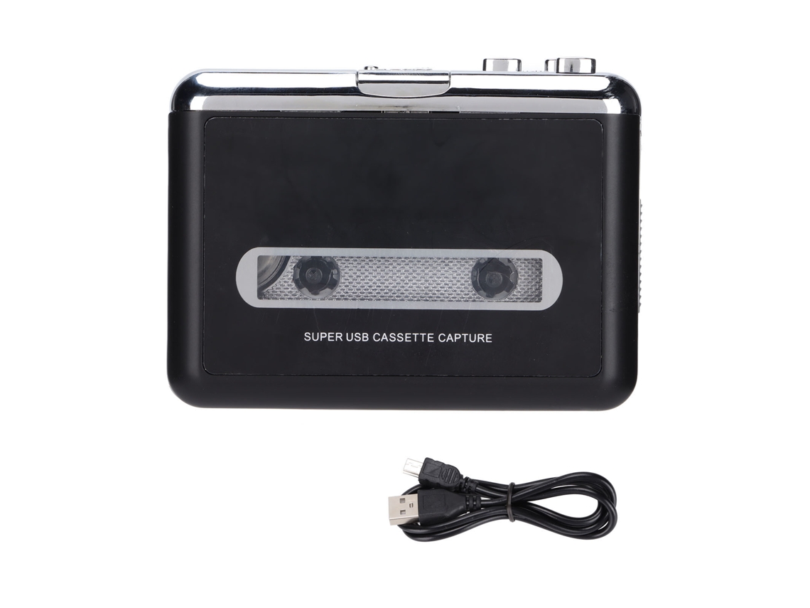 Conversor de Fita Walkman com Alto-falante Externo Removível Player de Cassete Usb EOOCOO