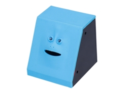 Hucha Electrónica Infantil Con Diseño Facial Automático Que Se Come Las Monedas - Azul