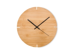 Reloj Redondo Pared De Bambú