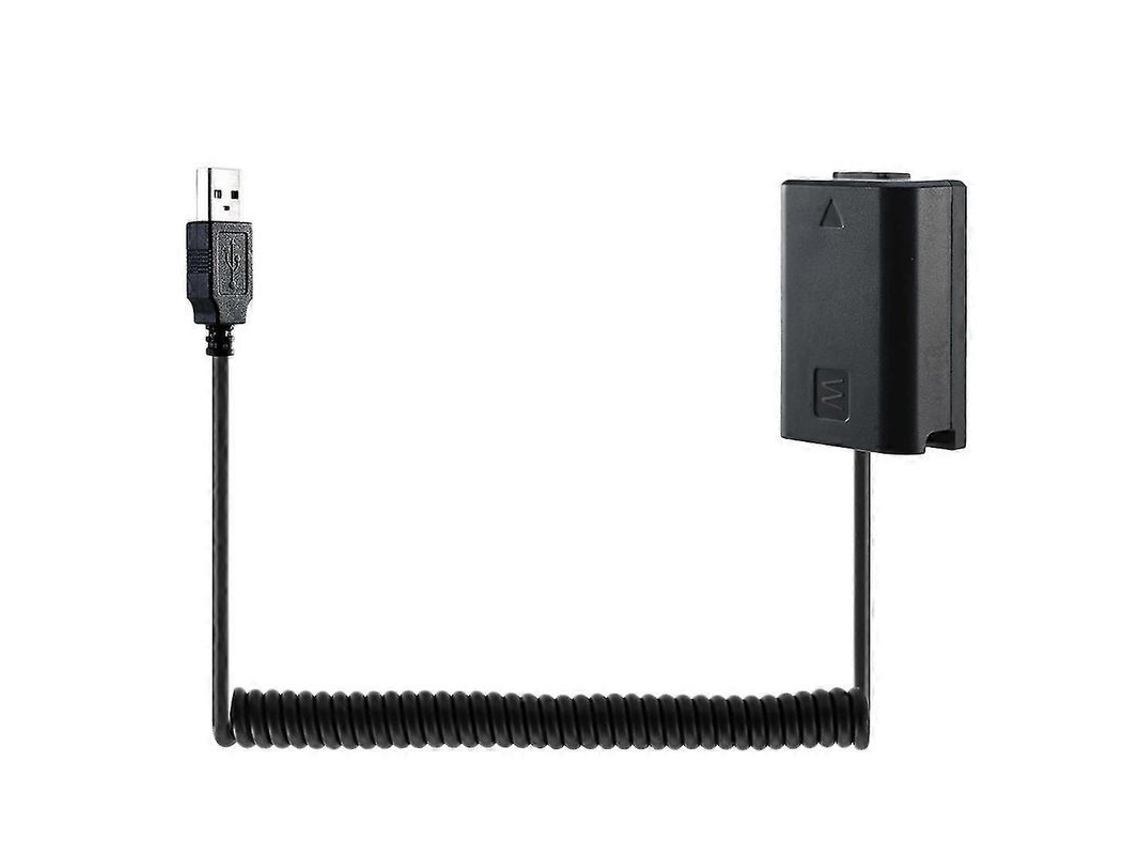 2026-cable De Carga Usb Para Batería Falsa Np-fw50 Cámara Mirrorless A7 A7r A7s A6500 A6400 A6300 A6000 Nex5 Nex7 Rx10 5v-2a-4a 8v 35-100cm