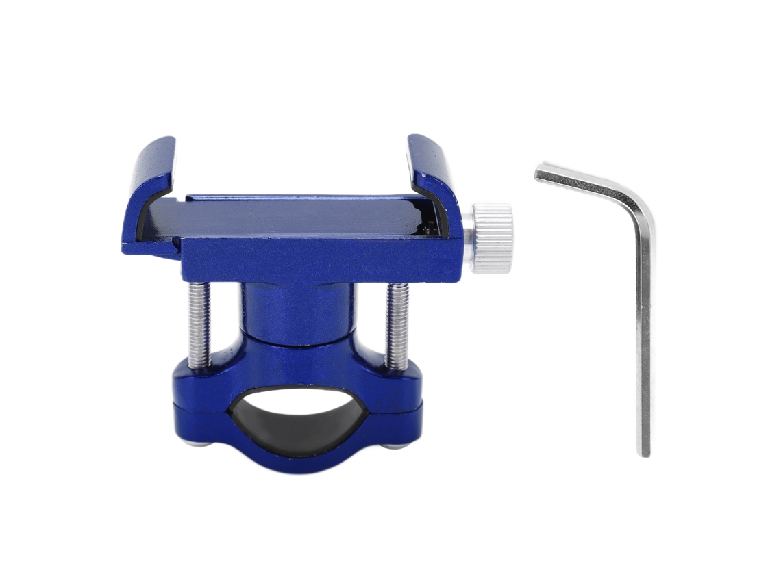 2026-soporte De Teléfono Para Bicicleta De Aleación De Aluminio Resistente Con Llave Allen Para Bicicletas Motocicletas Patinetes Azul