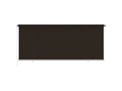 vidaXL Persiana enrollable de jardín HDPE marrón 350x140 cm