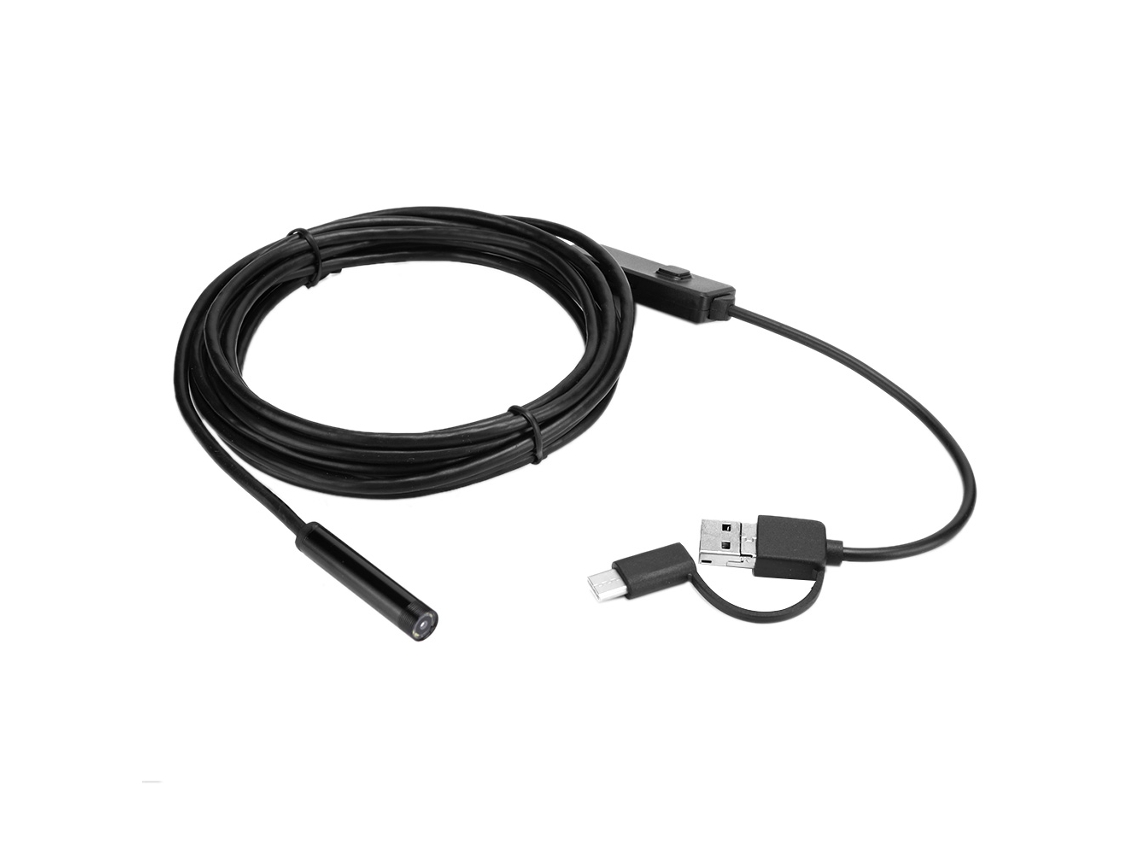 Endoscopio USB (3 en 1, enfoque largo)