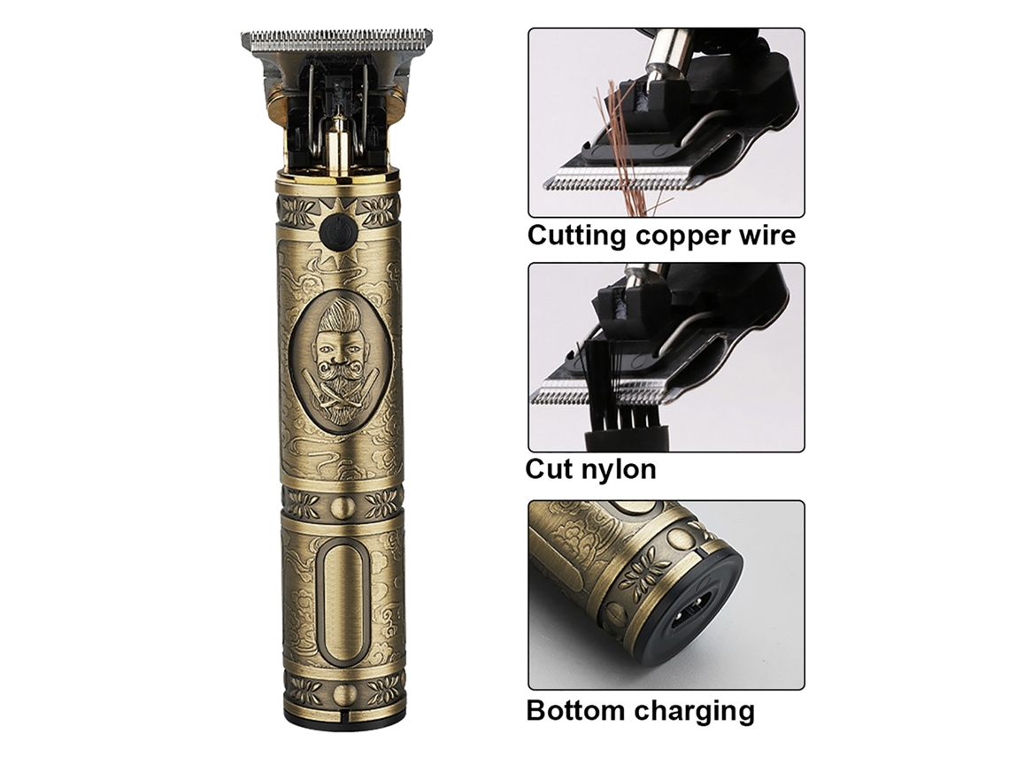 Máquina De Corte De Pelo Eléctrica Barber Profesional Casa Usb Cargador Cepillo Peine Paño De Barbería