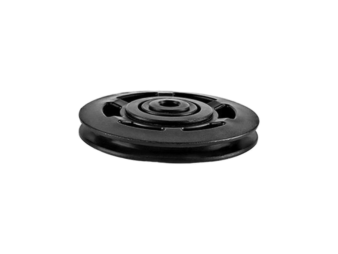 Polia universal Omni-Wheel resistente ao desgaste para máquinas de cabo, fácil instalação, 9,5 cm, preta.