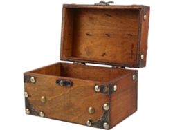 Almacenamiento Madera Estilo Chino Antiguo Cerradura Capacidad Diseño Multifuncional Cosméticos Objetos