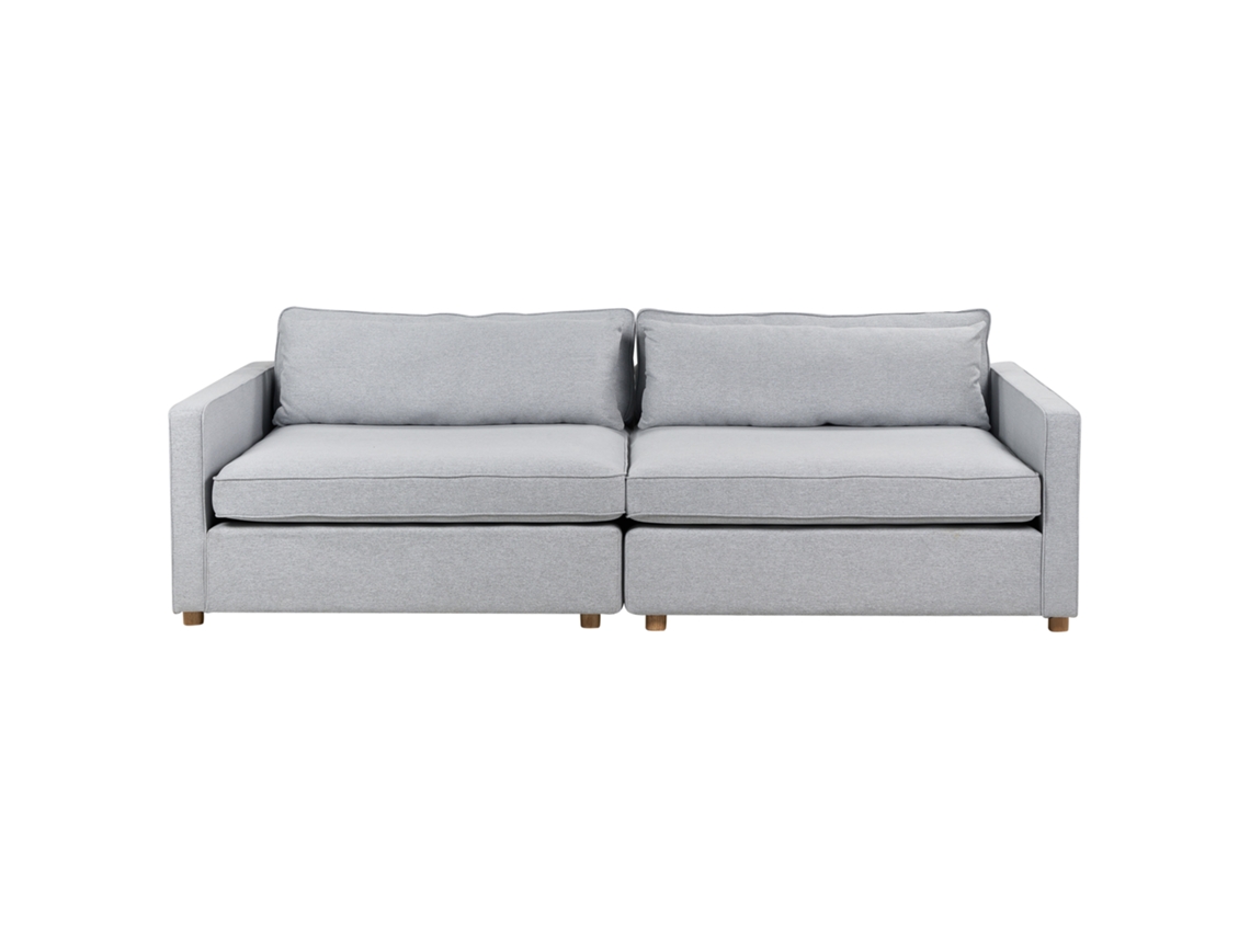 Sofá de 3 plazas BELIANI Vinstra de Poliéster Gris 250x125x80