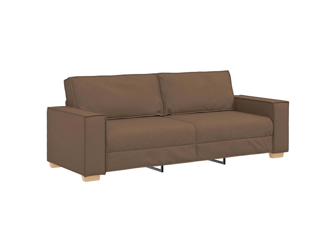 Sofá de 3 plazas, marrón, 180 cm, tela, HARLANV1