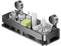 Estante Para Especias, Estante Adhesivo Con 5 Ganchos Para Cocina, Comedor, Baño, Apto Para Metal, Azulejos