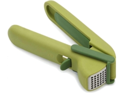 Prensa/trituradora de ajos con cuchilla raspadora activada por gatillo y práctico sistema de limpieza. Rosewell