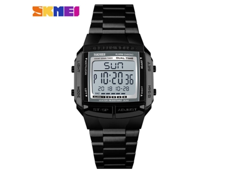 Reloj Digital para Hombre Relojes Deportivos con Alarma Relojes de Pulsera Cuadrados Impermeables-Negro LUUCOZK