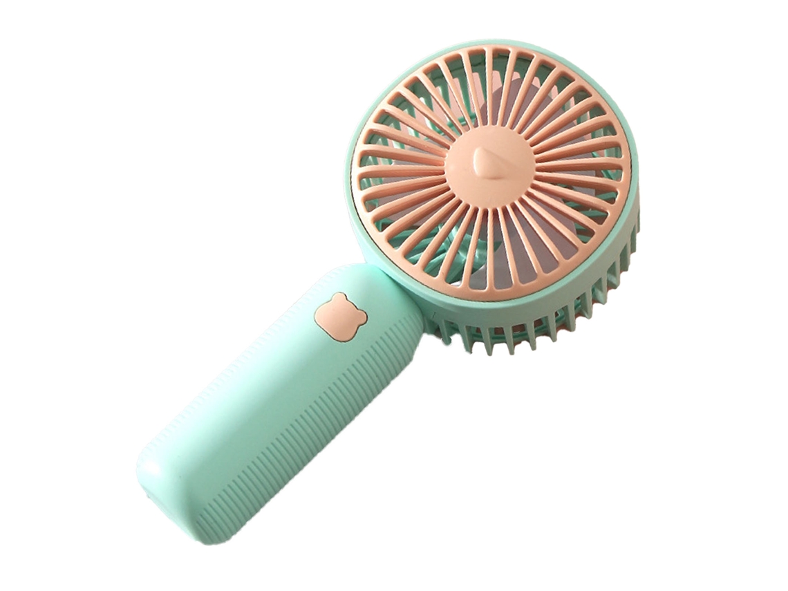 Mini Ventilador Portátil Recargable Por Usb, Ligero, De Plástico Verde, Ideal Para La Oficina Y Los Viajes.