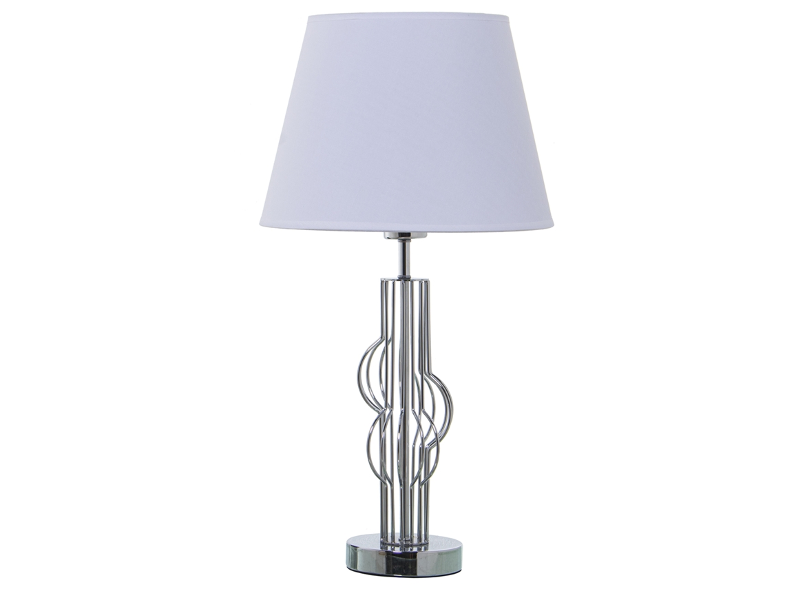 Lámpara de Mesa DRW (Plateado - Metal - 30x57 cm)