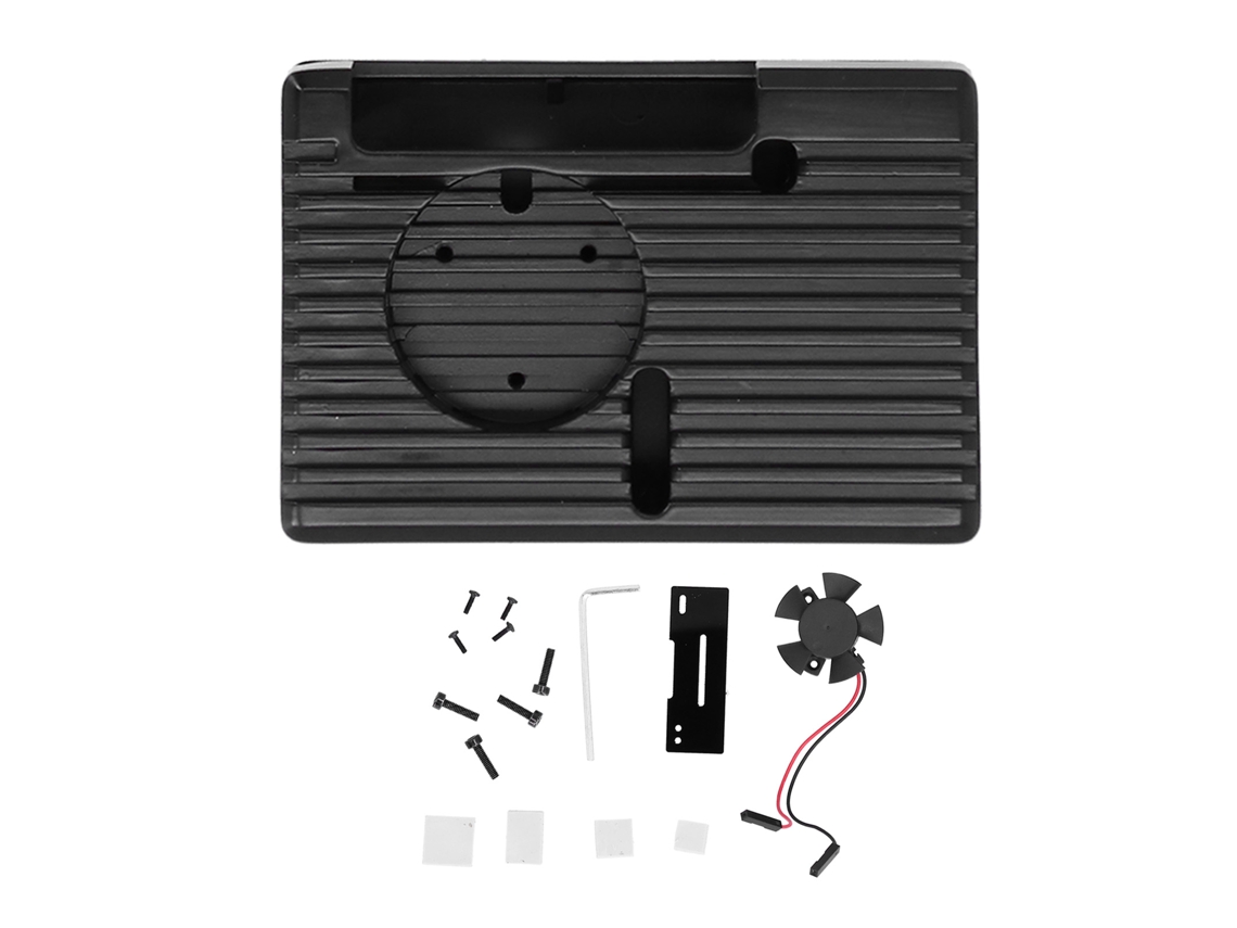 2026velora-caja Protectora Aluminio Para Raspberry Pi 4 Con Ventilador Y Disipación De Calor