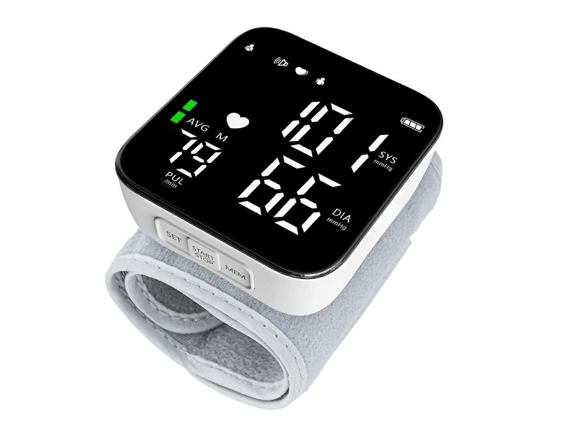 Monitor de presión arterial profesional para la muñeca con pantalla digital LED completa y detección de latidos cardíacos irregulares. GOKOCO
