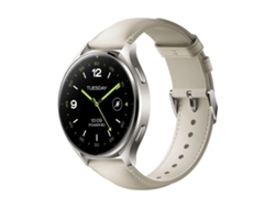 Smartwatch XIAOMI Watch 2 Bluetooth Gris Titanio con Correa de Cuero Blanca BHR9306GL