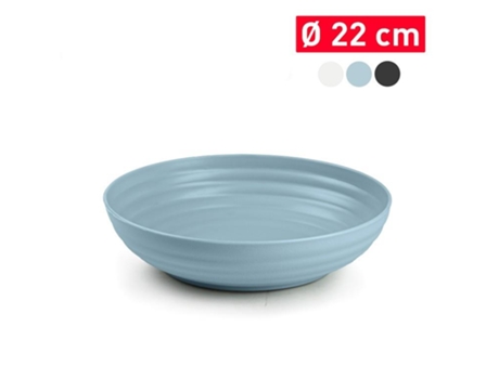 Plato Hondo 22 Cm Reutilizable Ideal Fiestas Gris PLASTIC FORTE