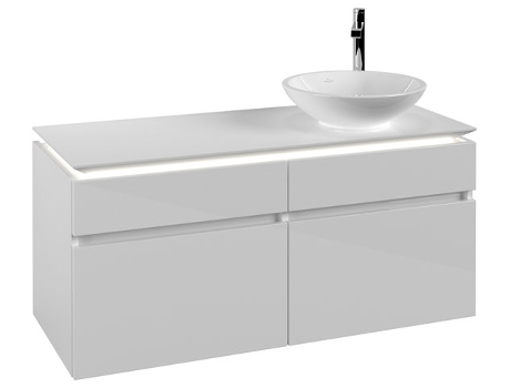 Villeroy &amp Boch Legato Vanity unit B582 1200x550x500mm lavabo a la derecha iluminación LED