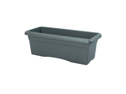 PLASTIKEN TERRA - Jardinera Rectangular, Medida 60 cm 22L Antracita