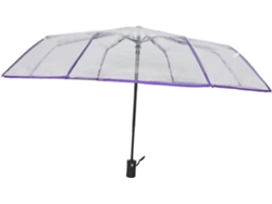 Paraguas Plegable Automático, Transparente, Resistente Al Viento, De Apertura Y Cierre Rápidos, Compacto.