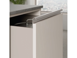 Tirador para muebles ABS HARDWAREXCHANGE, 96 mm, blanco brillante (96 mm)