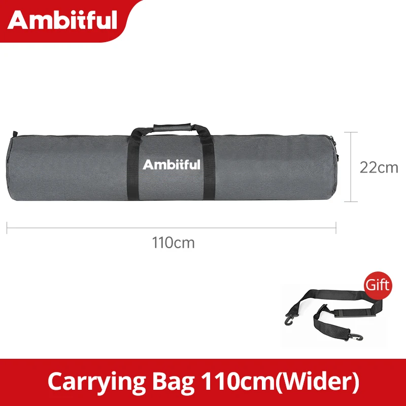 Bolsa de transporte acolchada para monopié/trípode de cámara, correa de hombro portátil, 110 cm