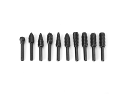 Juego De 10 Herramientas Rotativas De Acero Al Carbono Con Forma De Calavera Para Carpintería, 6 Mm.