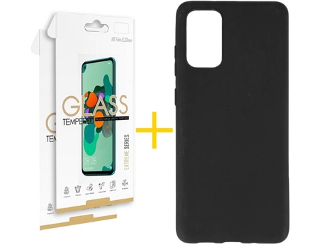 Kit Funda + 2 Protectores de Pantalla Samsung Galaxy S20 + Plus 5G SKYHE Liso (Negro)