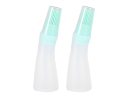 2 botellas de aceite de silicona para barbacoa con cepillo, herramienta de cocina para hornear barbacoa