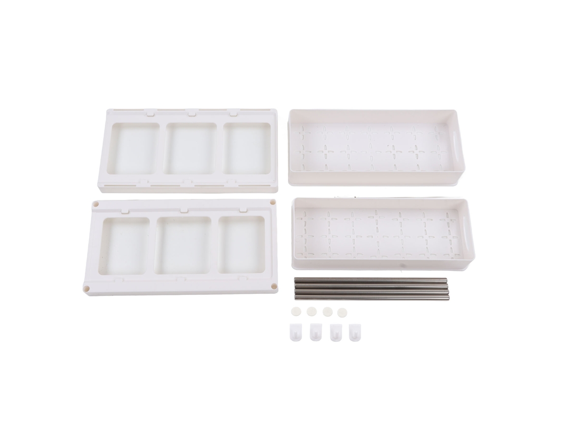 Organizador deslizante de 2 niveles debajo del fregadero para baño, cocina y lavadero