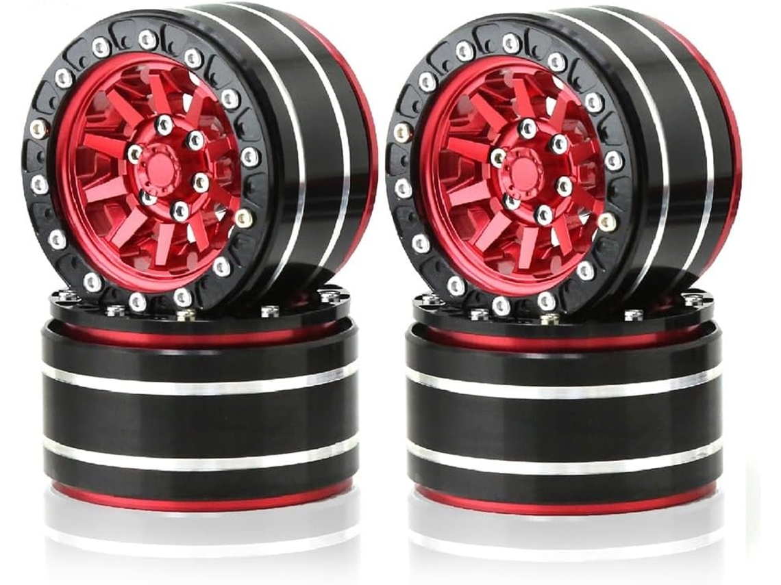 Llanta Metálica Beadlock De 1,9" - Diámetro Exterior: 55 Mm Para 1/10 Rc 12" Hexagonal Scx10 90047 Cc01