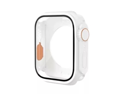 Estuche Yuysan para Apple Watch Series 9/8/7 HD con membrana integrada y cierre envolvente de 360 grados, color blanco (44 mm)