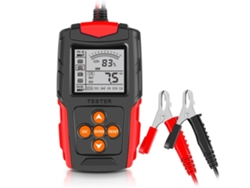 Comprobador Batería Coche 12v/24v Con Pantalla Lcd, Analizador Para Autos, Camiones O Motos - Rojo
