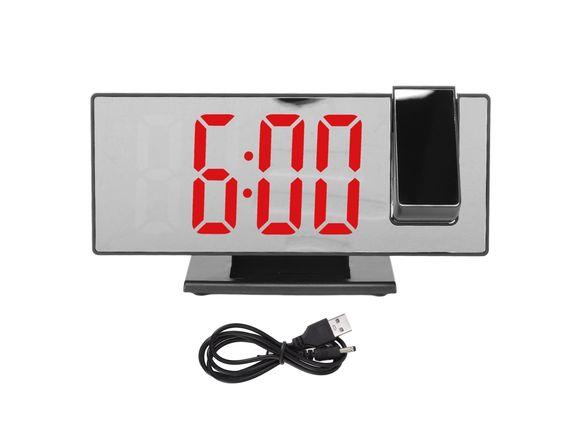 2026-reloj Despertador Digital Con Proyección Pantalla Espejo Led Regulable Automáticamente Para Dormitorio